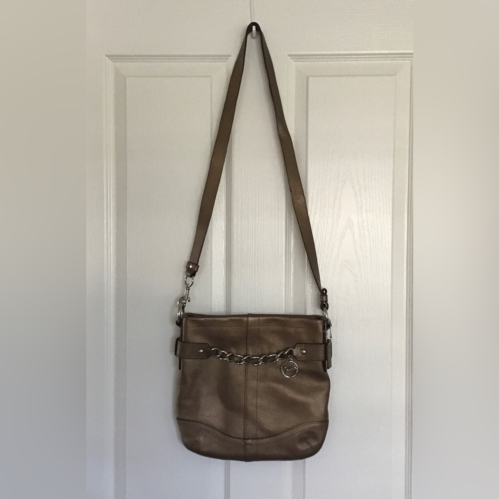 Coach Crossbody Purse ~ Bronze with Silver Hardware
